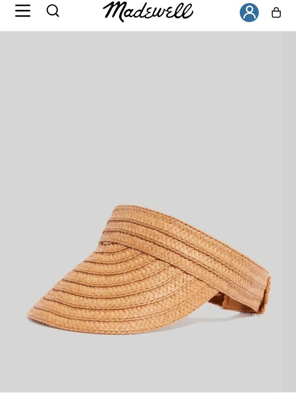 Madewell Woven Straw Visor